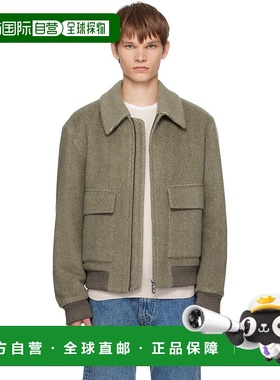 1h可退 香港直邮BOSS 波士 男士 卡其色 Regular-Fit Herringbone