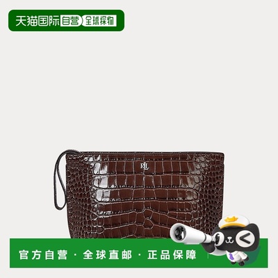自营欧洲直邮RalphLauren拉夫劳伦 Lauren大号鳄鱼皮手袋