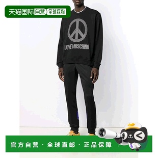 M647037M3875 黑色logo铆钉卫衣 香港直邮Love Moschino