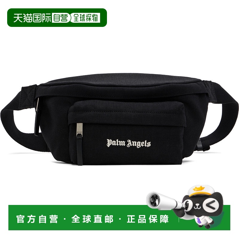香港直邮Palm Angels 棕榈天使 男士 黑色徽标腰包 PMNO009C99FAB