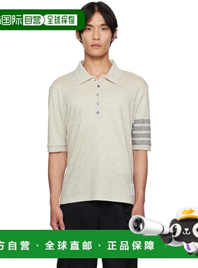 1h可退 香港直邮Thom Browne 汤姆 布朗 男士 灰色 Polo 衫 MJP22