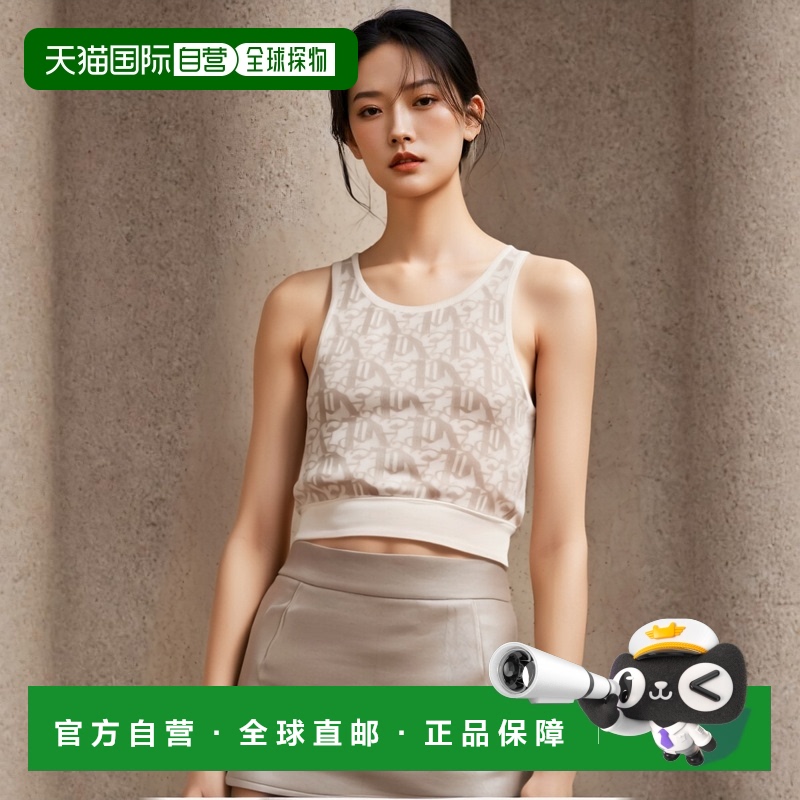香港直邮Palm Angels 棕榈天使 女士 徽标圆领背心 PWHT011R24KNI