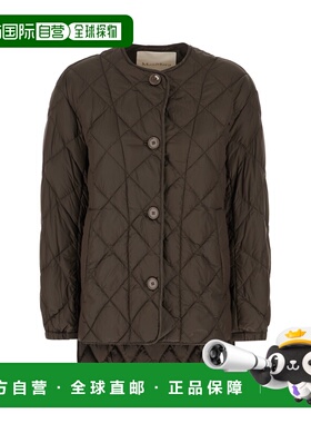 1h可退 香港直邮MaxMara 麦斯玛拉 女士 深褐色尼龙羽绒夹克 MTCS