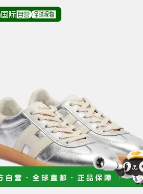 1h可退 香港直邮Hogan 女士 Cool 金属感皮质运动鞋 metal金属色