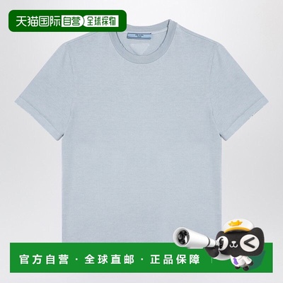 1h可退 香港直邮Prada 普拉达 女士 WEAR 浅蓝棉质T恤 3548BOOO14