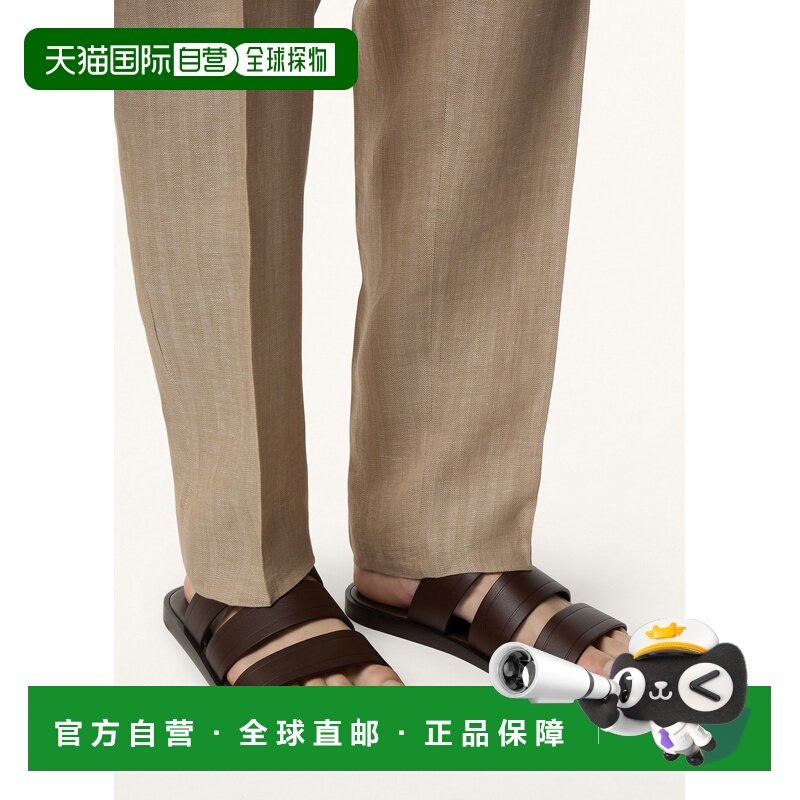 自营欧洲直邮Loro Piana 男士褐色小牛皮凉鞋,流行男鞋,其他凉鞋,淘宝优惠券,粉丝福利购,淘宝优惠卷