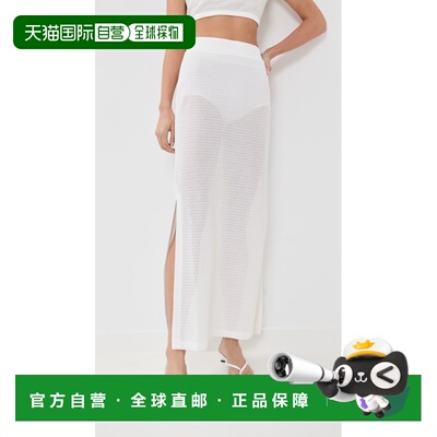 1h可退 香港直邮Simkhai 女士 Nicky 中长半身裙 white白色 舒适