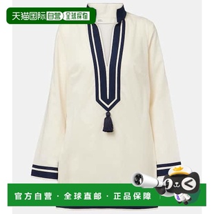 1h可退 香港直邮Tory Burch 托里 伯奇 女士 棉质薄纱长衫女装