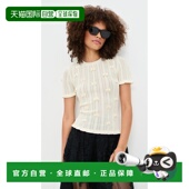 珍珠色短袖 1h可退 针织上衣 女士 Alberta 香港直邮SEA 海洋