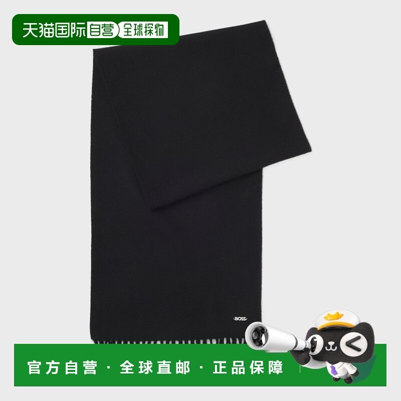 自营欧洲直邮Hugo Boss 女士黑色羊毛Logo铆钉围巾,服饰配件/皮带/帽子/围巾,围巾/丝巾/披肩,淘宝优惠券,粉丝福利购,淘宝优惠卷