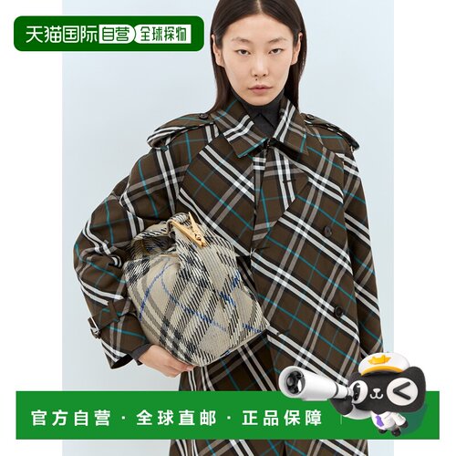 1h可退 香港直邮Burberry 巴宝莉 女士 中号衣夹粗呢手提包 80929