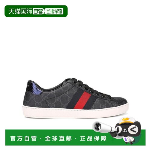 自营1h可退 Gucci 黑色Ace GG Supreme休闲运动鞋 429445K2LH0