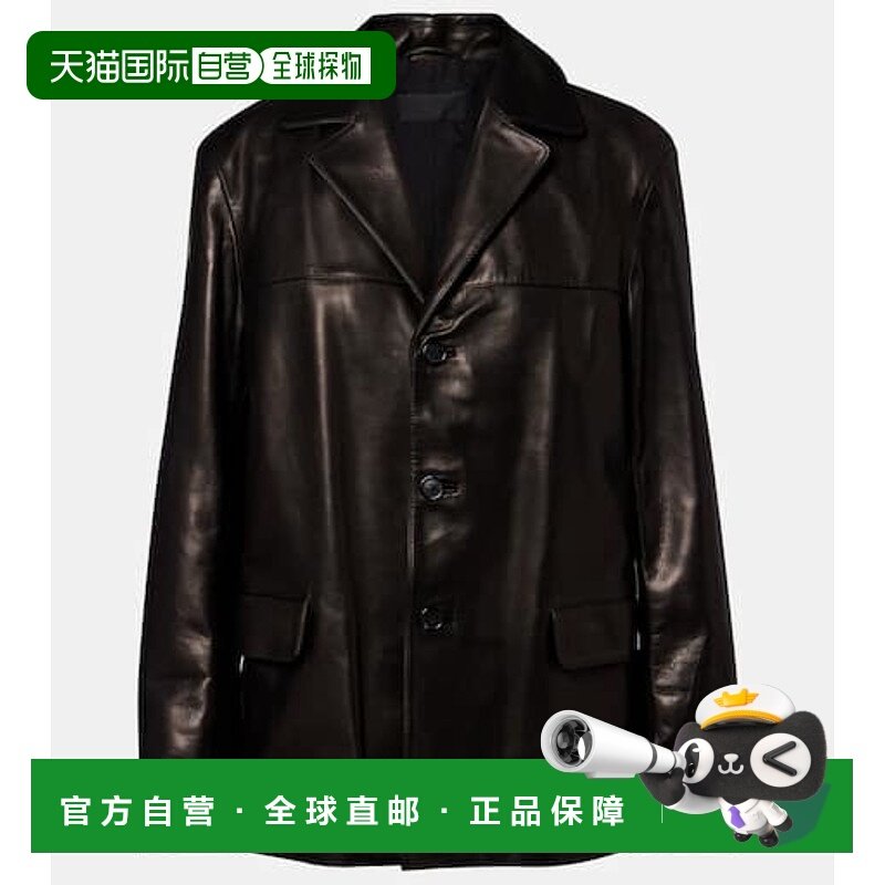 1h可退 香港直邮NILI LOTAN 女士 Tristan 皮革夹克 black黑色 舒