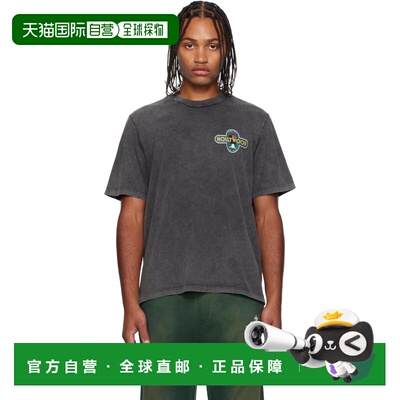 1h可退 香港直邮AMIRI 男士 灰色 Hollywood Wolf T恤 AMJYTE1266