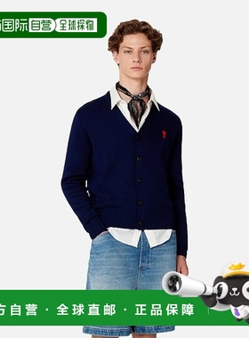 香港直邮Ami Paris V领针织开衫 HKC001.001