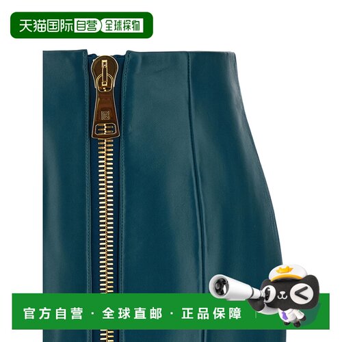 1h可退 欧洲直邮BALMAIN 女士半身裙 HF1LC266LE356HR AW2026 蓝