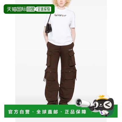 1h可退 香港直邮off-white 女士 BOOKISH - BLAC 花瓣图案常规白T