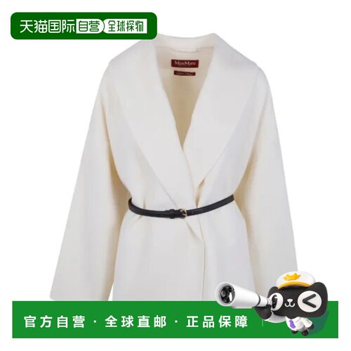 香港直邮MAX MARA 女士外套 6081046106003 SS2026 白色 羊毛羊绒
