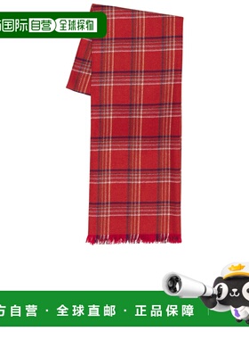 香港直邮Bode 女士 Gable 格子围巾 MRF25AC032 red红色 舒适时尚