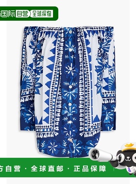 1h可退 香港直邮FARM RIO 女士 露肩印花棉质府绸上衣 318069FLOR