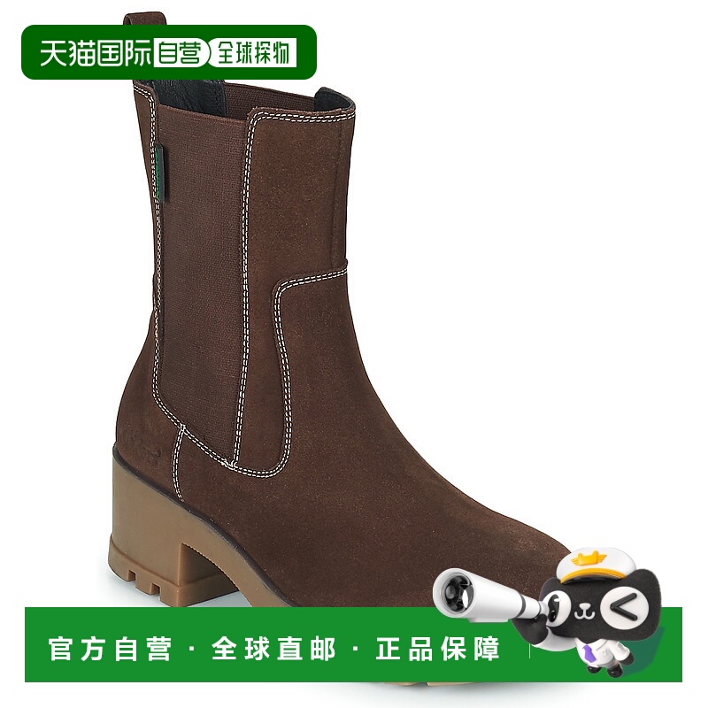 欧洲直邮Kickers 女士 短筒靴 KICK HAPPY棕色