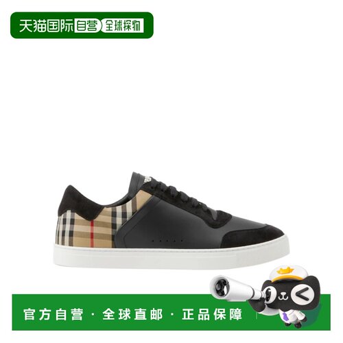 香港直邮BURBERRY/博柏利 男士 格纹拼接低帮运动鞋 crov