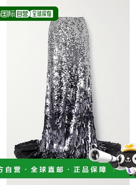 香港直邮Valentino 华伦天奴 女士 亮片网纱长款半身裙 3B0RAAR21