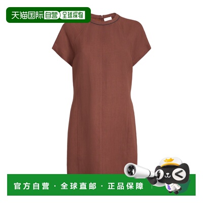 香港直邮Brunello Cucinelli 圆领短袖连衣裙 MH126AFR72