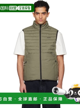 1h可退 香港直邮BOSS 波士 男士 绿色 Water-Repellent Reflectiv