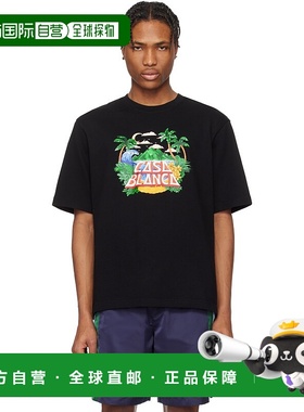 香港直邮Casablanca 男士 黑色 Casa Beach Wave T 恤 MS25JTS027