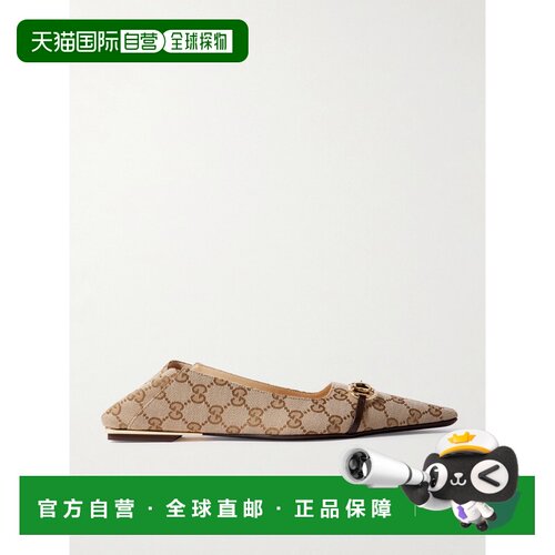 Gucci 古驰 女士 Vittoria CANVAS-JACQUARD 马衔扣皮革女鞋单鞋