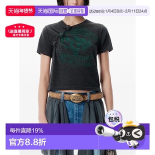 ALEXANDER WANG亚历山大王女士打结设计图案T恤