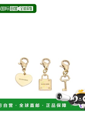 香港直邮Golden Goose Deluxe Brand 徽标钥匙扣三件套 GUA00664.