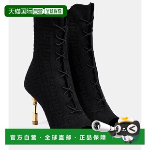 1h可退 香港直邮Balmain 巴尔曼 女士 Moneta 短靴 black黑色 舒