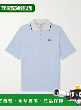 1h可退 香港直邮Casablanca 男士 Logo-Appliqued 棉混纺天鹅绒Po