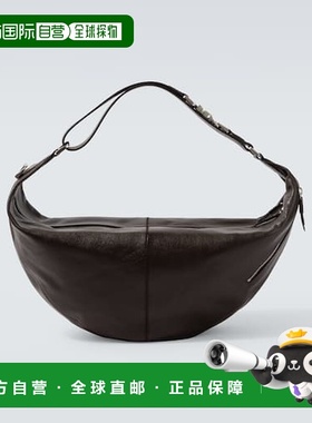 香港直邮Lemaire 男士 Quiver 卡扣皮革肩包 brown棕色 舒适时尚
