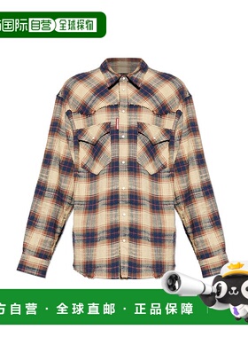 香港直邮Dsquared2 二次方 男士 格紋長袖襯衫 S71DM0797D35351