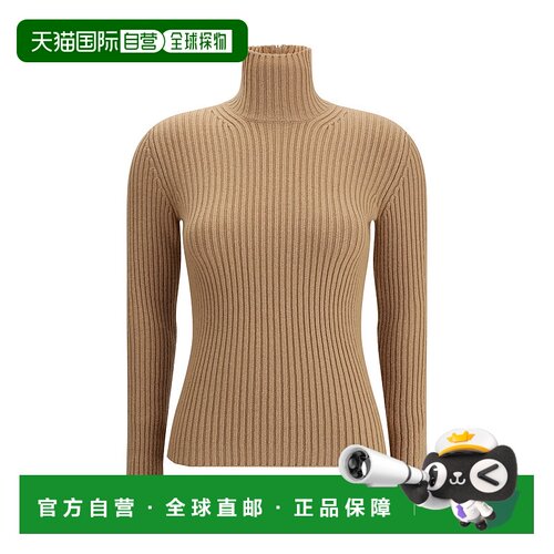1h可退 香港直邮MaxMara 麦斯玛拉 女士 棕色毛线衫 252136629360