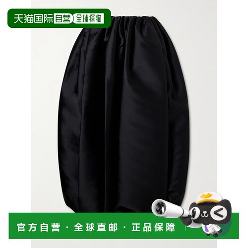 1h可退 calvin klein 女士 褶皱丝硬缎缎面长款半身裙 VY