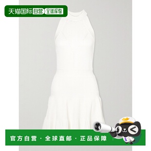 罗纹洞眼针织迷你连衣裙 女士 FF0R5159K 巴尔曼 香港直邮Balmain