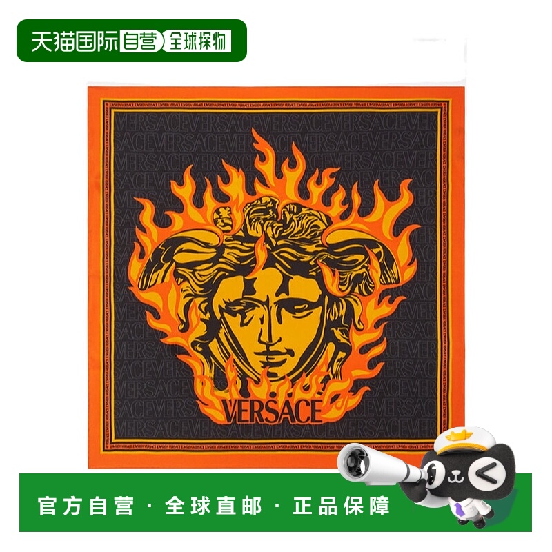 香港直邮Versace 图案丝巾 10016011A07890时尚休闲 高级感 正品