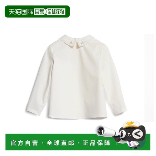 欧洲直邮GUCCI古驰 婴儿白色棉质刺绣衬衫