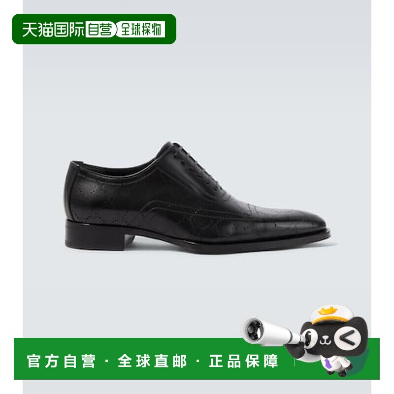 1h可退 香港直邮Gucci古驰GG男士休闲皮鞋男鞋德比鞋牛津鞋图片