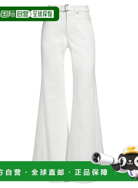 香港直邮Sacai 女士 宽松喇叭裤 white白色 舒适时尚