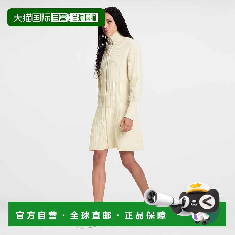 自营1h可退 欧洲直邮LV路易威登 Time Out女士米色羊绒老花图案厚