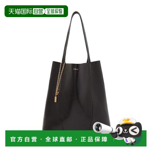 1h可退 香港直邮CHLOÉ 女士手提包 C25SS810N84001 CO 黑色 Spin