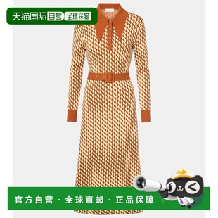 香港直邮RIXO 舒适时尚 女士 green绿色 棉混纺中长连衣裙 1h可退