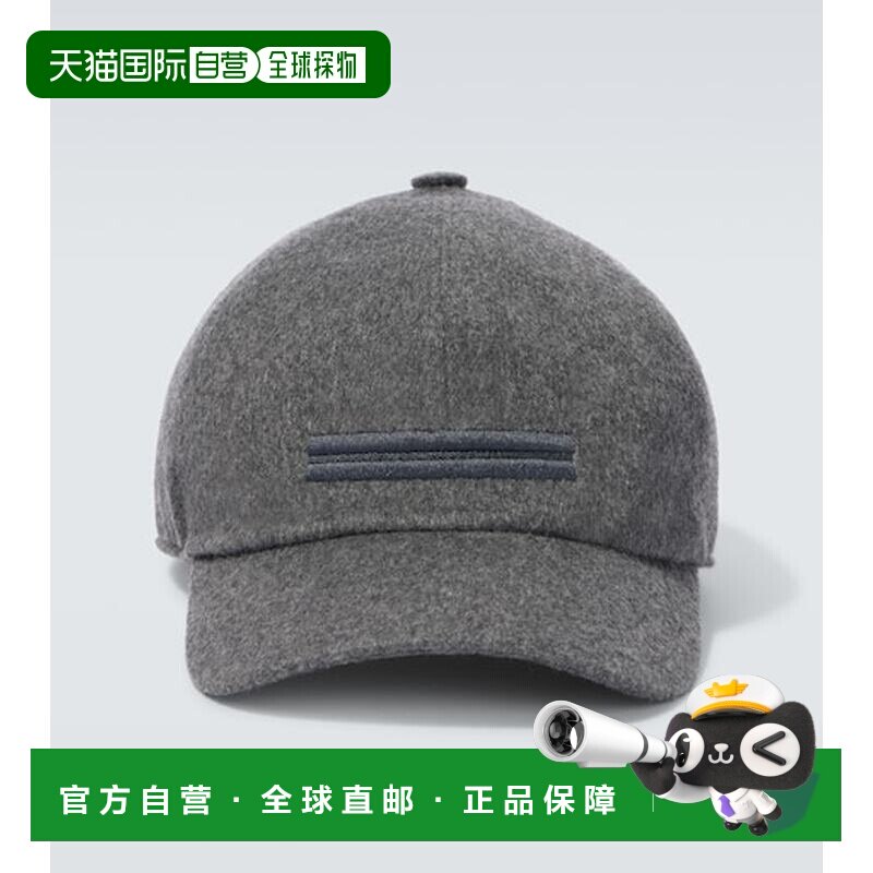 香港直邮Zegna 杰尼亚 男士 羊绒棒球帽 grey灰色【付后1h可退】