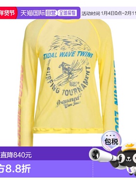 1h可退 香港直邮Dsquared2 二次方 女士 T恤 yellow黄色 舒适时尚