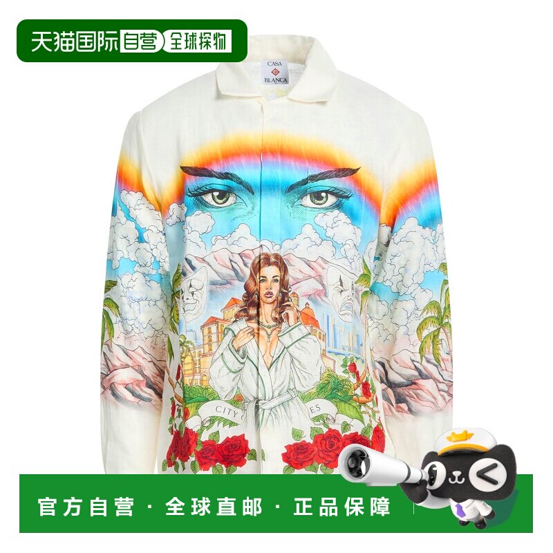 1h可退 香港直邮Casablanca 男士 亚麻衬衫 beige米色 舒适时尚